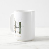 Mug LETTRE MONOGRAPHIQUE DE FLIAGE Tropical "H" Person (Devant gauche)