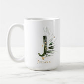 Mug LETTRE MONOGRAPHIQUE DE FLIAGE Tropical "J" Person (Gauche)
