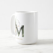Mug LETTRE MONOGRAPHIQUE DE FLIAGE Tropical "M" Person (Devant gauche)