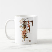 Mug LETTRE MONOGRAPHIQUE F Floral Rustique (Gauche)