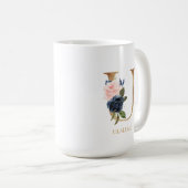 Mug LETTRE MONOGRAPHIQUE Florale Blush "U" Personnalis (Devant droit)