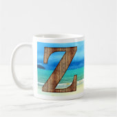 Mug LETTRE MONOGRAPHIQUE INITIALE EN BOIS Z Beach Océa (Gauche)