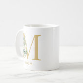 Mug LETTRE MONOGRAPHIQUE Maman Florale (Devant gauche)