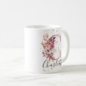 Mug LETTRE MONOGRAPHIQUE PLEINE MOUVE Rose DOUCE C (Devant droit)