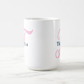 Mug Lettre monographique rose personnalisée T Nom pers (Centre)