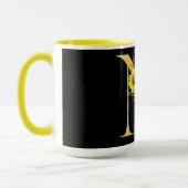 Mug LETTRE MONOGRAPHIQUE Tournesol N LETTRE Florale N (Gauche)