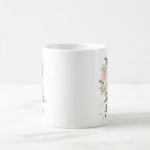 Mug LETTRE MONOGRAPHIQUE VERT Sage R CRÈME BLANCHE Flo (Centre)