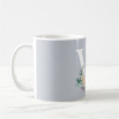 Mug Lettre monographique W Floral Personnalisée (Gauche)