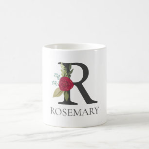 Mug LETTRE MONOMOBILE Florale Moderne Personnalisable