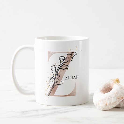 Mug LETTRE MORALE INITIALE Z BOHON Personnalisée (Avec donut)