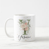 Mug LETTRE MOTOGRAPHIQUE VERTE Sage Y CRÈME BLANCHE Fl (Gauche)