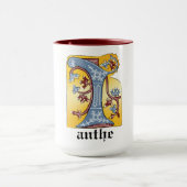 Mug LETTRE MOYENNE BLEUE ET ROUGE IVÉE Illuminée I (Centre)