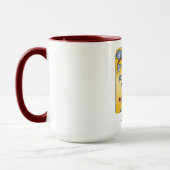 Mug LETTRE MOYENNE BLEUE ET ROUGE IVÉE Illuminée I (Gauche)