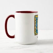 Mug LETTRE MOYENNE Florale Illuminée D MONogramme (Gauche)