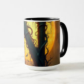 Mug Lettre N Halloween Simple Larme (Devant droit)