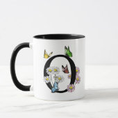 Mug LETTRE O MONOGRAPHIQUE BROUILLON D'Aquarelle Flora (Gauche)