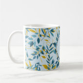 Mug LETTRE P D'OR Bleu Feuille (Gauche)