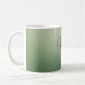 Mug Lettre P Pailletée Or Vert Olive (Gauche)
