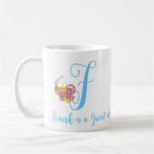 Mug LETTRE papillon F BOURSE Florale (Gauche)