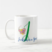 Mug LETTRE papillon J BOURSE Florale (Gauche)