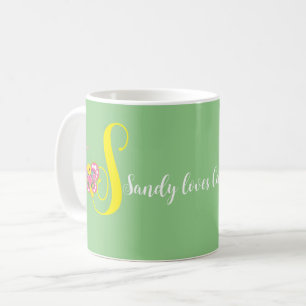 Mug LETTRE papillon S BOURSE Florale