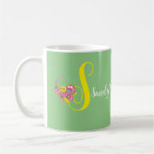 Mug LETTRE papillon S BOURSE Florale (Gauche)