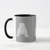 Mug LETTRE Parties scintillant EN ARGENT A (Gauche)