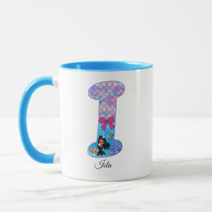 Mug Lettre personnalisée de l'alphabet de sirène I