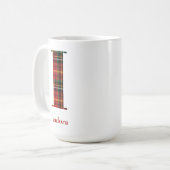 Mug Lettre Plaid I Monogramme Nom Noël (Devant gauche)