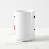 Mug Lettre plaid tendance X Monogramme Nom Noël (Centre)
