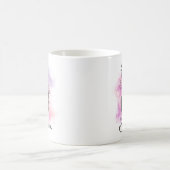 Mug LETTRE PLEINE ROSE POROUGE FLEUVE NOIR MONogramme  (Centre)