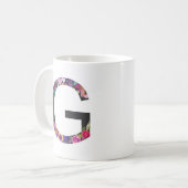 Mug LETTRE POPULAIRE BOtanique G MONogramme (Devant gauche)