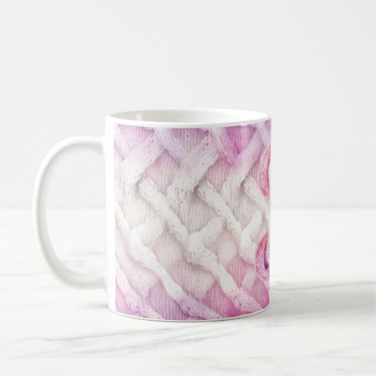 MUG LETTRE POPULAIRE ROSE CHAUD (Gauche)