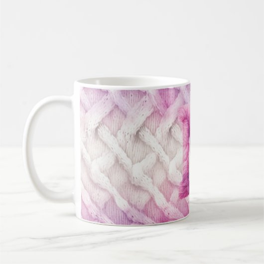 MUG LETTRE POPULAIRE ROSE CHAUD POPULAIRE M (Gauche)