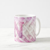 MUG LETTRE POPULAIRE ROSE CHAUD POPULAIRE N (Devant droit)