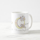 Mug Lettre Q nom signifiant muqueuse monogramme (Devant droit)