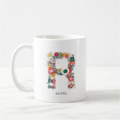 Mug Lettre R | LETTRE FLEURIE Whimsical Monogramme I M (Gauche)