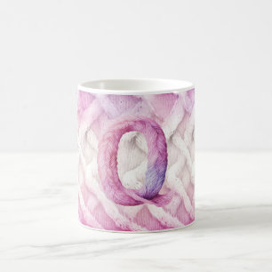 Mug Lettre rose blanche pourpre Q