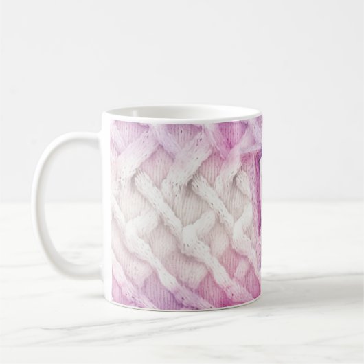 Mug Lettre rose blanche violet W (Gauche)