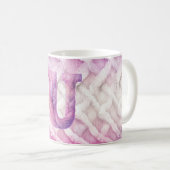 MUG LETTRE ROSE CHAUDE ROSE POPULAIRE OU (Devant droit)