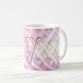 MUG LETTRE ROSE CHAUDE ROSE POPULAIRE OU (Devant droit)