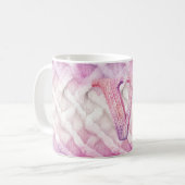 MUG LETTRE ROSE CHAUDE ROSE POPULAIRE OU (Devant gauche)