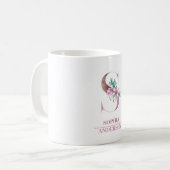 Mug LETTRE Rose D'Aquarelle D'Or Monogramme S (Devant gauche)