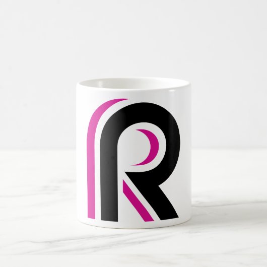 Mug LETTRE Rose ET NOIR R (Centre)