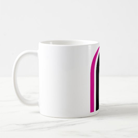 Mug LETTRE Rose ET NOIR R (Gauche)