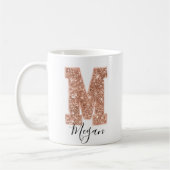 Mug LETTRE rose Parties scintillant or Varsity Monogra (Gauche)