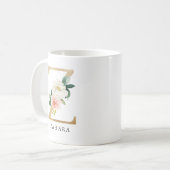 Mug Lettre rose rose et or Z Monogramme (Devant gauche)