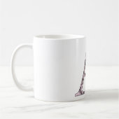 Mug Lettre rose Un monogramme initial Marble Alpha sym (Gauche)