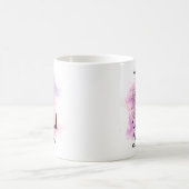 Mug Lettre rose violet noire Florale Monogram L Café (Centre)