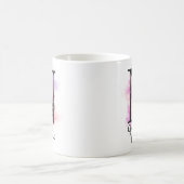 Mug Lettre rose violet noire Florale Monogramme N Café (Centre)